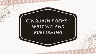 Cinquain Poem Writing and Publishing [upl. by Marrin]