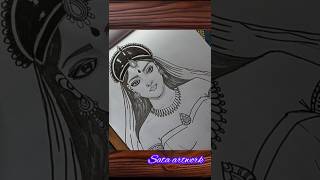 ✨Traditional girl pencil drawinghow to draw girl easy pencildrawing pencilart drawing shortart [upl. by Mccoy]