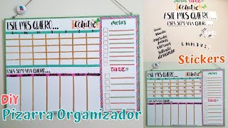 Pizarra Planificador Mensual y Semanal  Organizador Calendario Semanario  DIY Stickers Caseros [upl. by Evangelin]