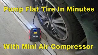 Flat Tire Inflator Portable Air Compressor [upl. by Gunar]