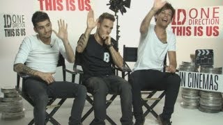 EXCLUSIVE NEW ONE DIRECTION INTERVIEW One Direction talk films dating movie stars acting amp games [upl. by Cord]