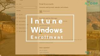 Microsoft Intune Enrollment Process for Windows 10 1809 Manual Windows 10 Intune Enrollment BYOD [upl. by Vizza]