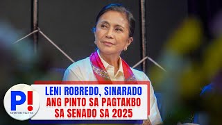 Leni Robredo sinarado ang pinto sa pagtakbo sa senado sa 2025 [upl. by Euqinamod]