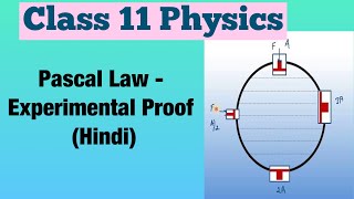 Pascal Law  Experimental Proof Hindi  Class 11  Physics [upl. by Isman]