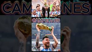 Argentina Campeona Celebracion Messi Soccer Futbol Festejo de Campeon Sentimientos alegria [upl. by Anertac486]