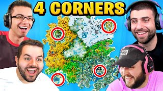 The 4 CORNER CHALLENGE in Fortnite Season 4 [upl. by Ainival407]