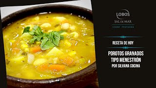 POROTOS GRANADOS TIPO MENESTRON por silvanacocina y SalLobosChile SaborProfundo [upl. by Aihsirt42]