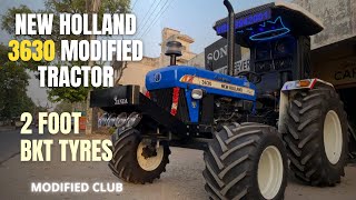 New Holland 3630 Modified Tractor  New Holland 3630 Model 2022  2 Foot BKT Tyres  Modified Club [upl. by Gratia]