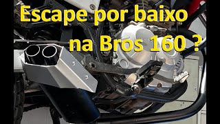 Escapamento MTG por baixo da moto na Bros 160 [upl. by Underwood840]