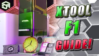 XTOOL F1 InDepth Setup Guide Material Settings Creative Space Fixtures Templates and Review [upl. by Pacificia]