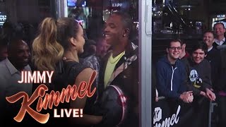 Jimmy Kimmel Live Celebrity Kissing Booth with Jessica Alba [upl. by Thebazile]