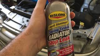 Repairing a Radiator Leak  Rislone Radiator Stop Leak  Coolant change [upl. by Naoj]