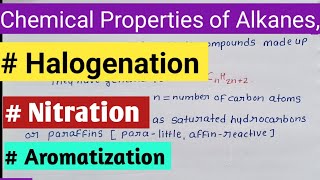 Halogenation of Alkanes Chemical Properties of Alkanes [upl. by Inaleon]