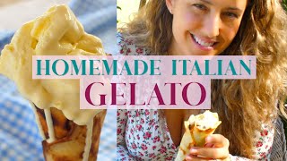 HOMEMADE ITALIAN GELATO in Tuscany Italy no ice cream maker [upl. by Glori794]