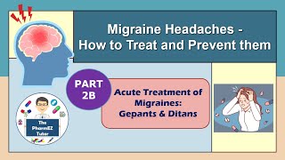 Nurtec Ubrelvy and ReyvowNew Drugs for Acute Migraine Treatment Part 2B Pharmacy medications [upl. by Sparkie]