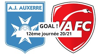 AJ Auxerre  Valenciennes 01 GOAL 12 Teddy Chevalier 12ème journée 202021 [upl. by Kingsbury926]