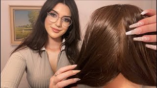 Friend Checks Your Scalp For Lice  ASMR Personal Attention Scalp Massage Hair Play [upl. by Arocet714]