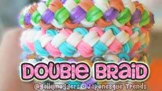 Rainbow Loom Tutorial Double Braid Bracelet with One Loom [upl. by Cleodell628]