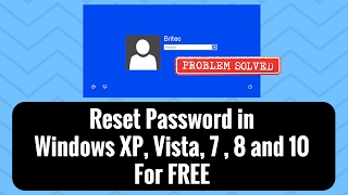 Reset Password in Windows XP Vista 7 For FREE by Britec [upl. by Marilee818]