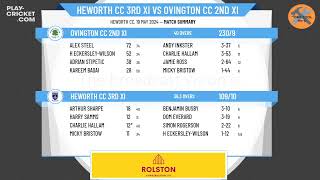 Heworth CC 3rd XI v Ovington CC 2nd XI [upl. by Bac442]