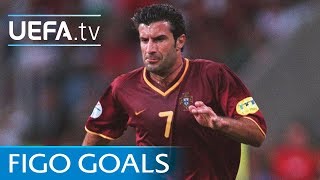 Luís Figo Watch five of his greatest goals [upl. by Essirehs]