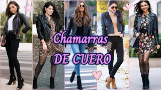 45 OUTFITS con CHAMARRAS de CUERO 🍂 Moda OTOÑO INVIERNO con CHAQUETA de PIEL 2024 [upl. by Pierrette]