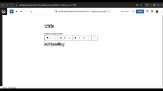 How to Add a Subheading in WordPress [upl. by Diarmuid688]