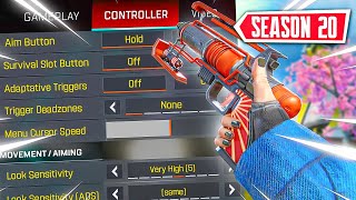 Best Controller Settings In Apex Legends Season 20 Zero Recoil [upl. by Enellij256]