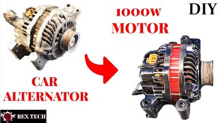 How To Turn Car Alternator Into Powerful Motor [upl. by Enowtna128]