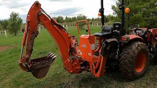 Kioti Backhoe attachment quick review [upl. by Sidney]