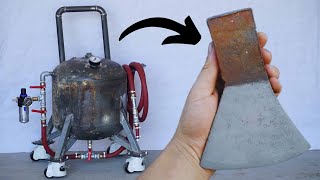 Homemade SANDBLASTER from Old BOILER [upl. by Ytsirhk]