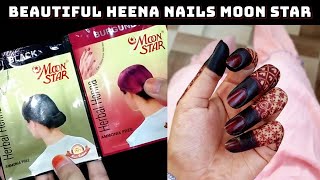 Moon Star Mehndi For Nails Moon Star Mehndi Kaise Lagaye Moon Star Nail Mehendi Moon Star Mehendi [upl. by Kassity]