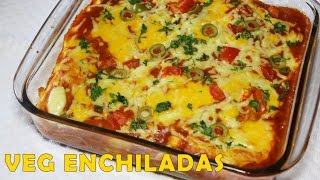 Cheesy Vegetable Enchiladas  Healthy Homemade Vegetarian Recipe  Mexican Cuisine  Kanaks Kitchen [upl. by Attenrev]