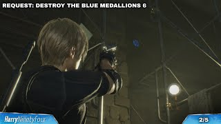 Resident Evil 4 Remake  Destroy The Blue Medallions 6 All Locations RE4 [upl. by Shelba]