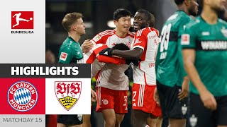 FC Bayern München  VfB Stuttgart 30  Highlights  Matchday 15 – Bundesliga 202324 [upl. by Conlon]