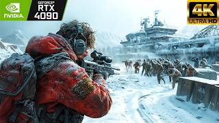 FROZEN MILITARY BASE DEFENSE PC RTX 4090 ULTRA Graphics 4K World War Z Aftermath [upl. by Annehsat]