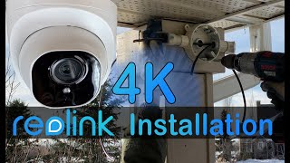 How to install Reolink Security 4K PoE Cameras Outside  in DETAIL [upl. by Adnovahs]