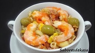 Ensalada de pasta con vinagreta de limón [upl. by Sansbury]