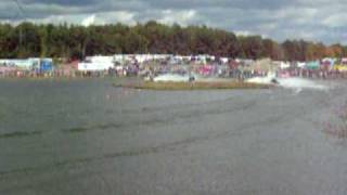 SNOWMOBILE WATER CROSS RACING CIRCLE TRACK [upl. by Esidarap]