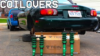 NB Miata TEIN Coilover Install [upl. by Marshall495]