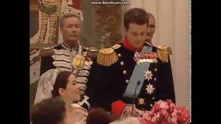 Frederik amp Marys Royal Wedding 2004 Crown Prince Frederiks speech ♥ [upl. by Analak]