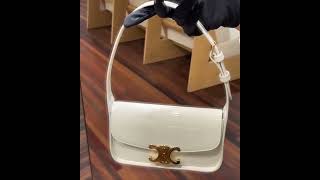 셀린느 CELINE Shoulder Bag Terence Varnish Calfskin Cotton 118313FZI00WCwwwroseluxcom [upl. by Ardnwahs500]