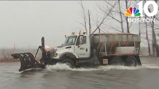 Noreaster strikes Mass with heavy rain wind and snow [upl. by Larisa]