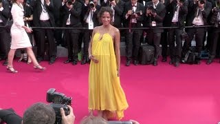 Noemie Lenoir and her pregnancy glow at the opening ceremony of the Cannes Film Festival 2015 [upl. by Noired]