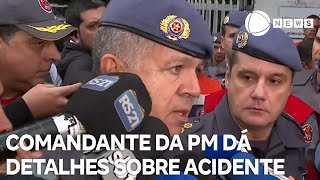 Comandantegeral da PM de Valinhos dá detalhes sobre acidente aéreo no interior de SP [upl. by Aluor]