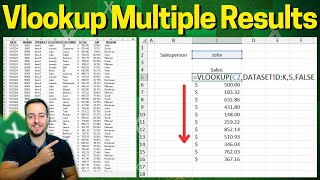 How to make Vlookup function Returns Multiple Matches Different Results [upl. by Aicemat]