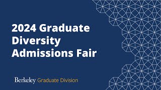 Graduate Diversity Admissions Fair 2024 UC Berkeley Online MPH [upl. by Nevada]