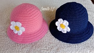 SOMBRERO TEJIDO A CROCHET TODAS LAS TALLAS [upl. by Minny]