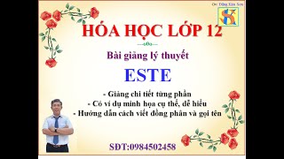 estehóa học 12 Công thức tổng quát Đồng phân và danh pháp [upl. by Emmons]