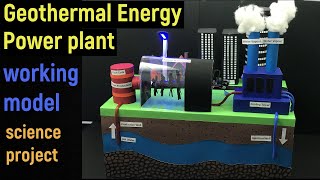 geothermal energy model  geothermal energy power plant working model geothermal energy  diy [upl. by Kcinimod]